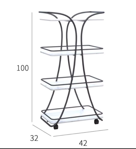 Premium Multi Purpose 3-Tier Rolling Utility Cart – Mobile Storage Organizer