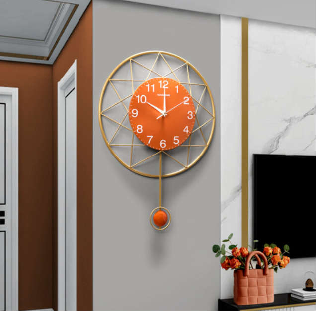 Luxury Contemporary Abstract Metal Wall Clock – Silent Quartz Designer Wall Décor for Living Room, Office & Hallway